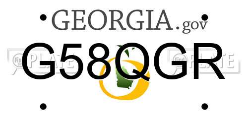 G58QGR Georgia License Plate