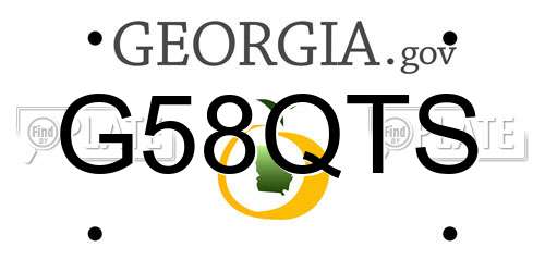 G58QTS Georgia License Plate