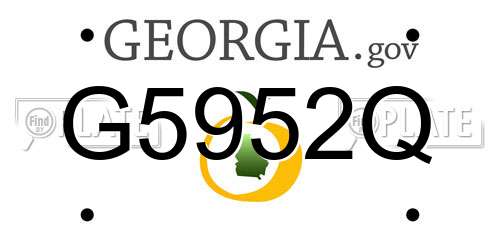 G5952Q Georgia License Plate
