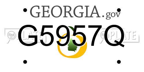 G5957Q Georgia License Plate