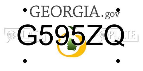 G595ZQ Georgia License Plate