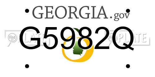G5982Q Georgia License Plate