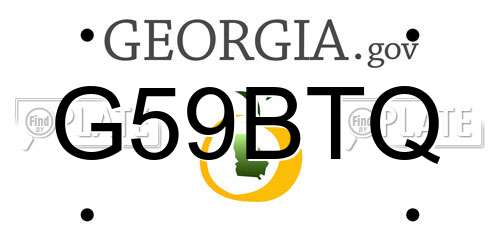G59BTQ Georgia License Plate