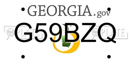 G59BZQ Georgia License Plate
