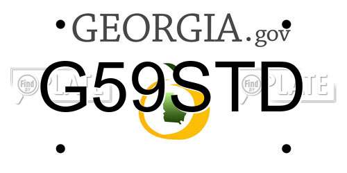G59STD Georgia License Plate