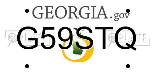 G59STQ Georgia License Plate