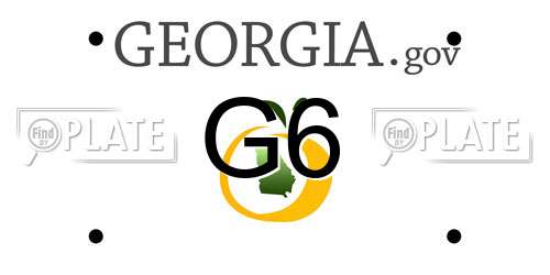 G6 Georgia License Plate