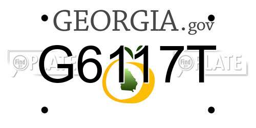 G6117T Georgia License Plate
