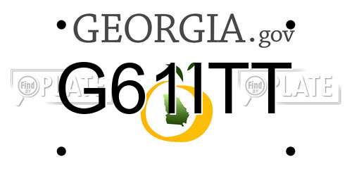 G61ITT Georgia License Plate