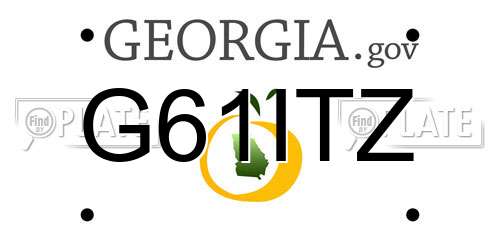 G61ITZ Georgia License Plate