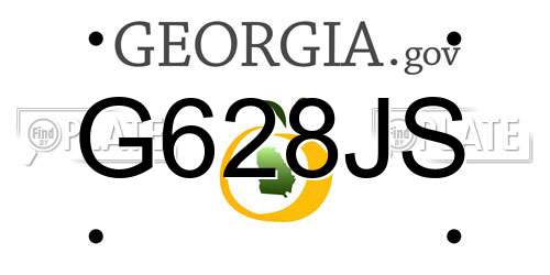 G628JS Georgia License Plate