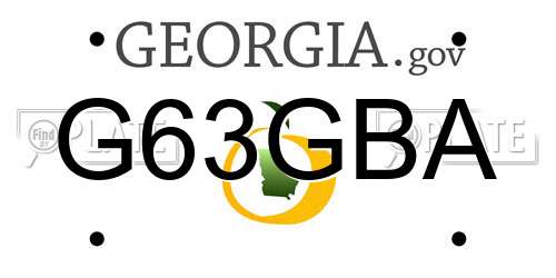 G63GBA Georgia License Plate