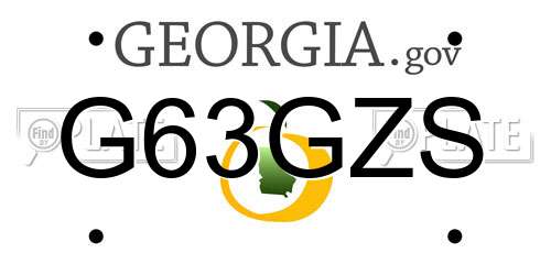 G63GZS Georgia License Plate