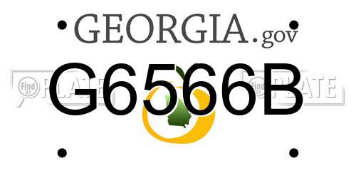 G6566B Georgia License Plate