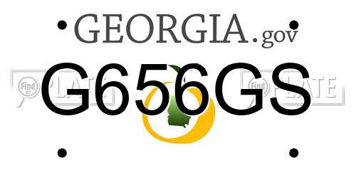 G656GS Georgia License Plate