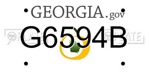 G6594B Georgia License Plate