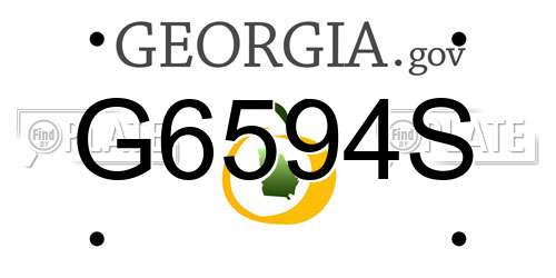 G6594S Georgia License Plate