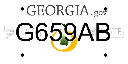G659AB Georgia License Plate