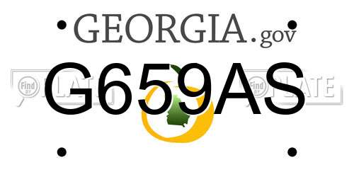 G659AS Georgia License Plate