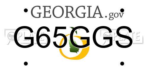 G65GGS Georgia License Plate