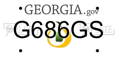 G686GS Georgia License Plate