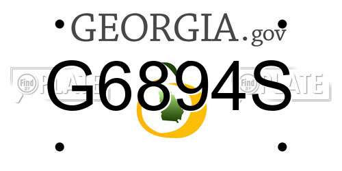 G6894S Georgia License Plate