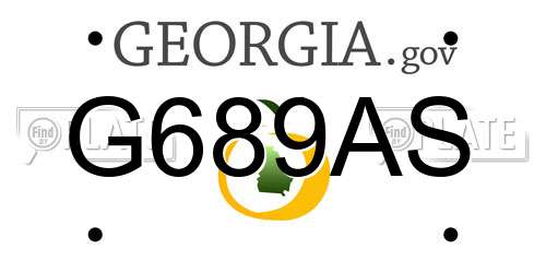 G689AS Georgia License Plate