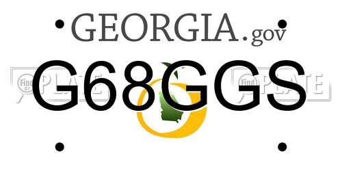 G68GGS Georgia License Plate