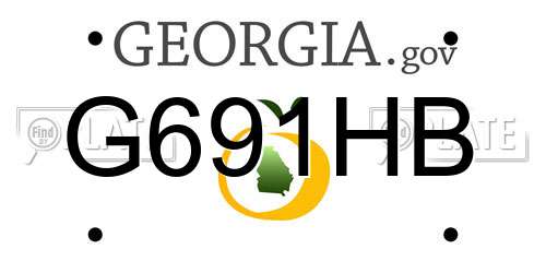 G691HB Georgia License Plate
