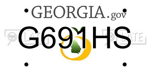 G691HS Georgia License Plate