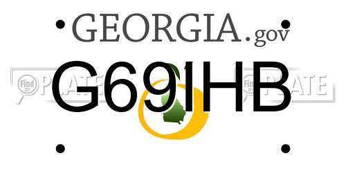 G69IHB Georgia License Plate