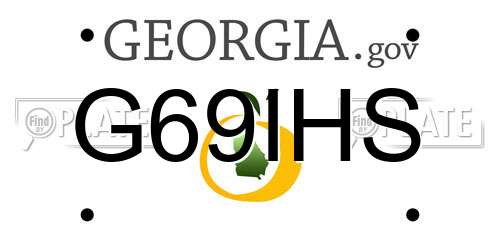G69IHS Georgia License Plate