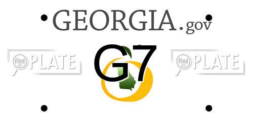G7 Georgia License Plate