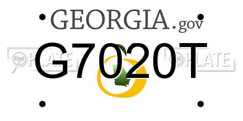 G7020T Georgia License Plate