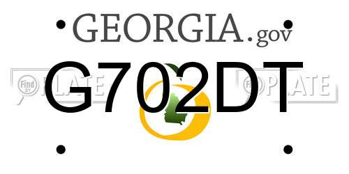 G702DT Georgia License Plate