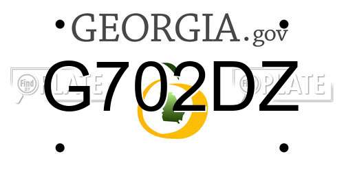 G702DZ Georgia License Plate