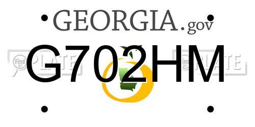 G702HM Georgia License Plate