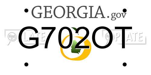 G702OT Georgia License Plate