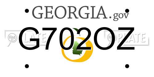 G702OZ Georgia License Plate