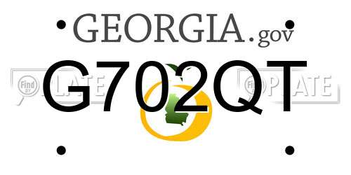 G702QT Georgia License Plate