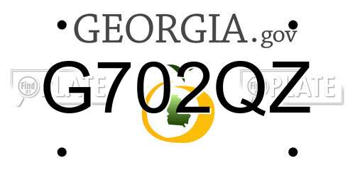 G702QZ Georgia License Plate