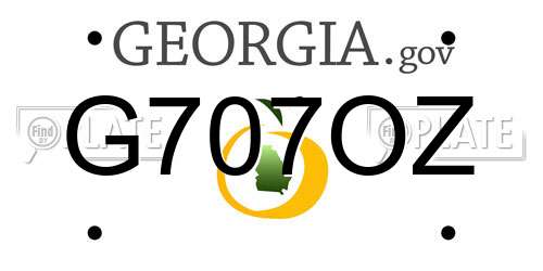 G707OZ Georgia License Plate