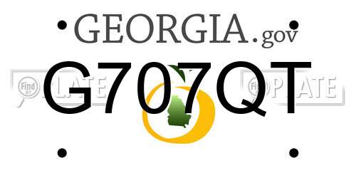 G707QT Georgia License Plate