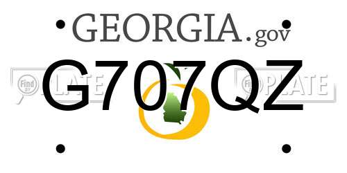 G707QZ Georgia License Plate