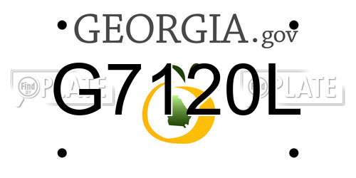 G7120L Georgia License Plate