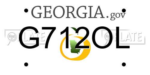 G712OL Georgia License Plate