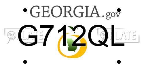 G712QL Georgia License Plate