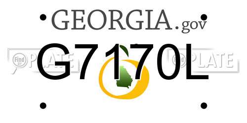 G7170L Georgia License Plate