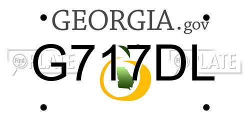 G717DL Georgia License Plate