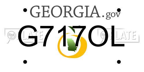 G717OL Georgia License Plate